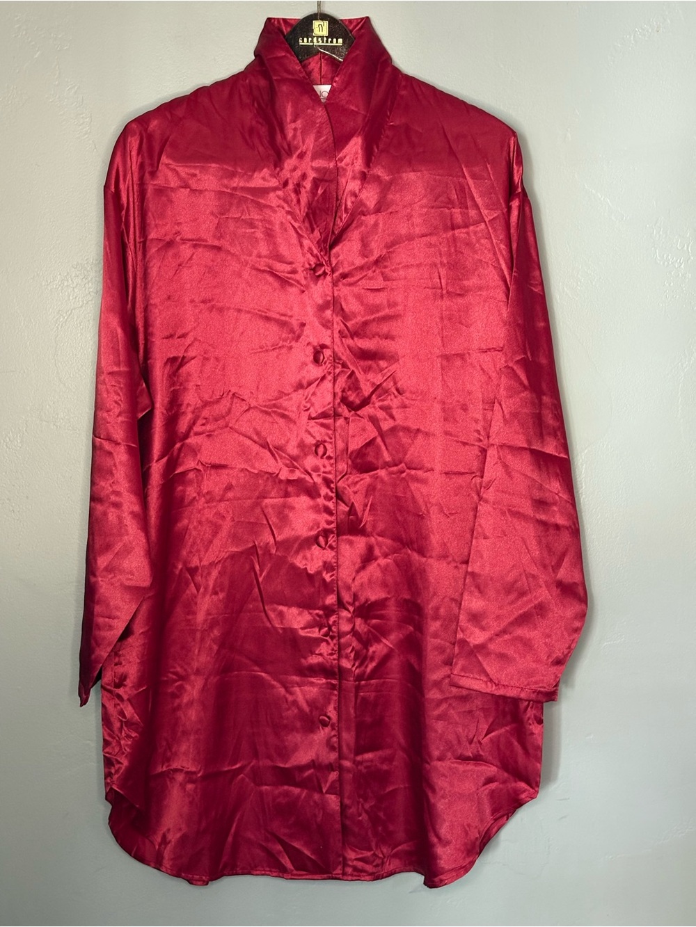 Honors Intimates Red Vintage Button Up Sleepwear ~ Size L